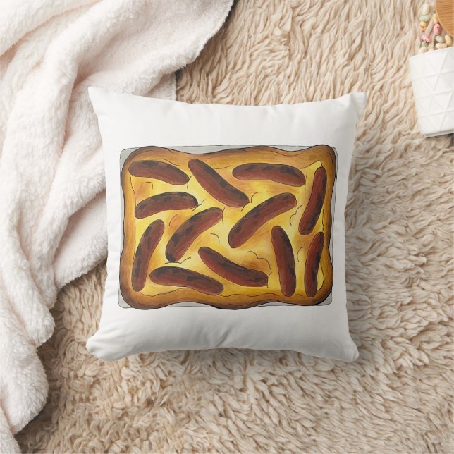 British English Food Toad in the Hole Sausages  Cushion (Blanket)