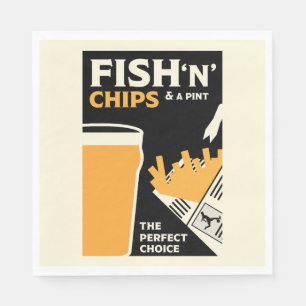 British Fish And Chips       Napkin