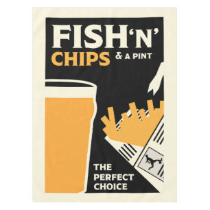 British Fish And Chips       Tablecloth