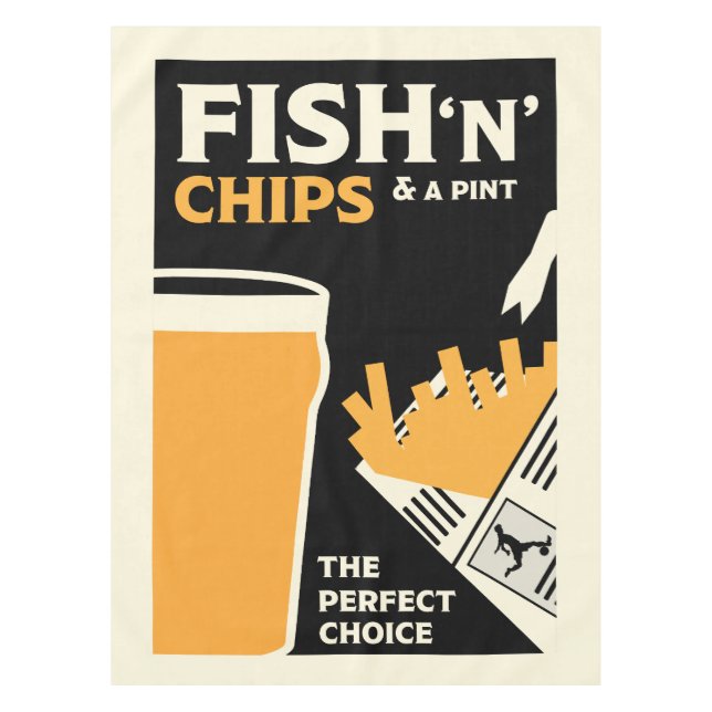 British Fish And Chips       Tablecloth (Front)
