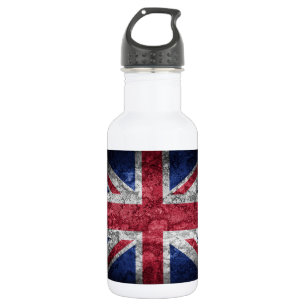 British flag. 532 ml water bottle