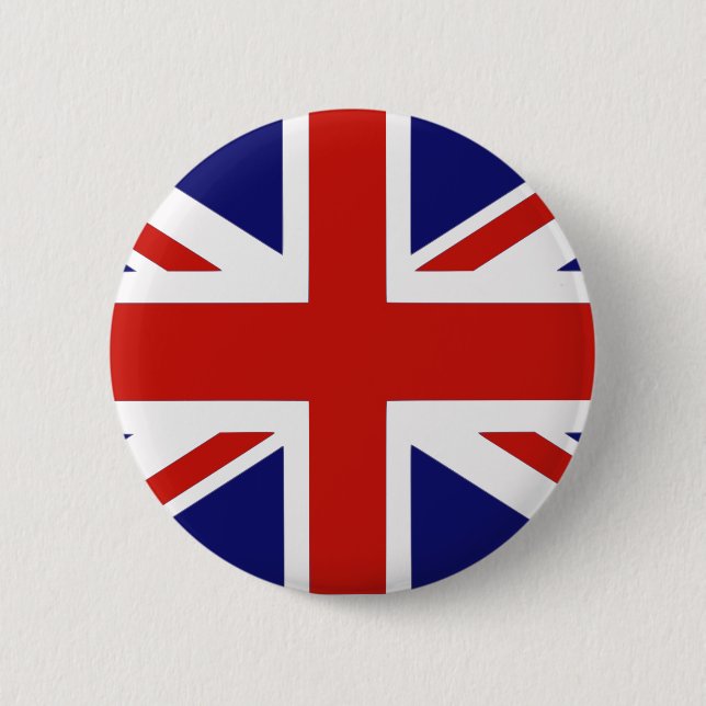 British flag 6 cm round badge (Front)