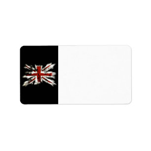 British Flag Address Label