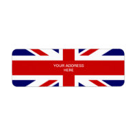 British flag address labels | Union jack design
