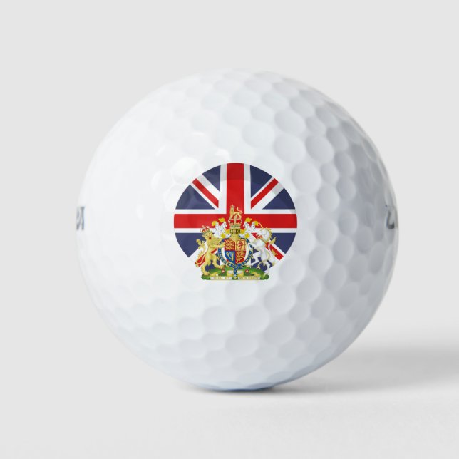 BRITISH Flag and Crest Golf Balls (Front)