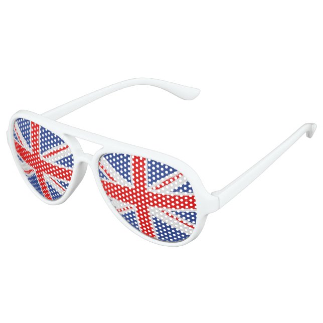 British Flag Aviator Sunglasses (Angled)