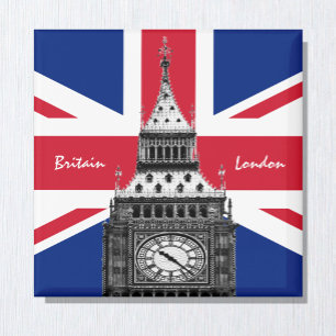 British Flag & Big Ben - London, UK /sports fans Magnet