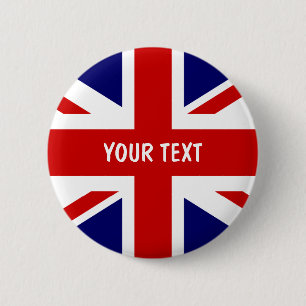 British flag buttons   Personalised Union Jack
