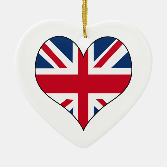 British Flag Ceramic Ornament (Front)