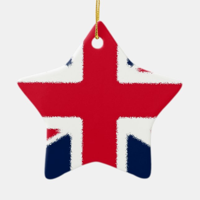 British Flag Ceramic Tree Decoration (Front)