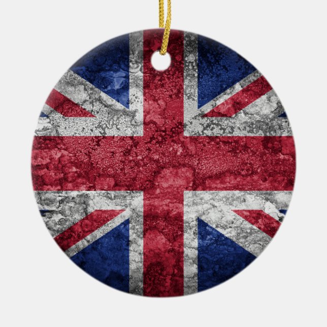 British flag. ceramic tree decoration (Front)
