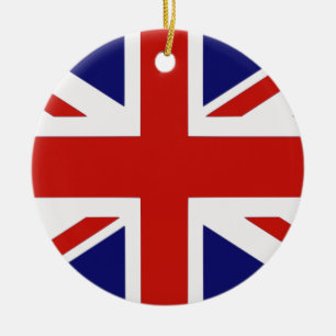 British flag ceramic tree decoration