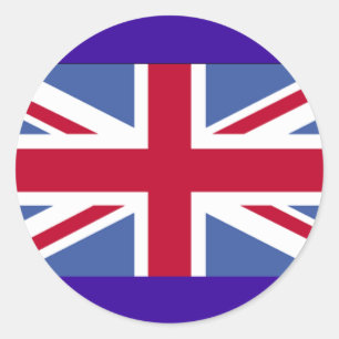 BRITISH FLAG CLASSIC ROUND STICKER