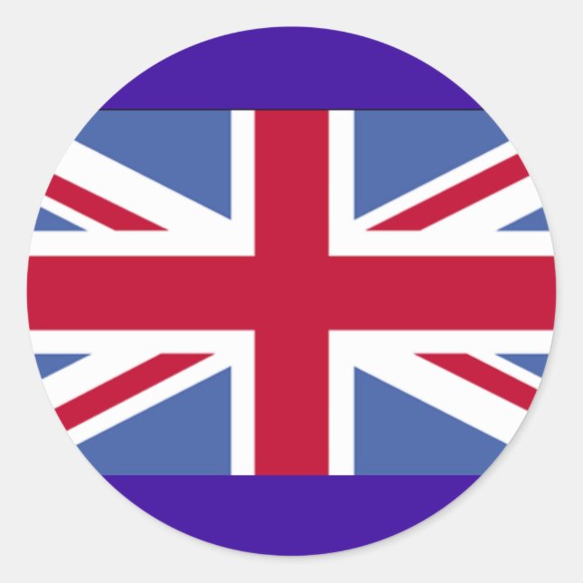 BRITISH FLAG CLASSIC ROUND STICKER (Front)