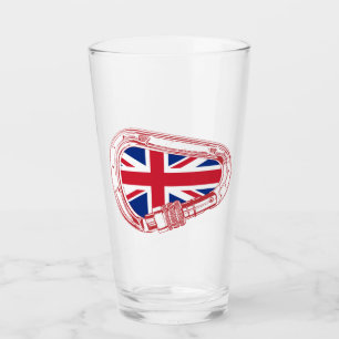 British Flag Climbing Carabiner Glass