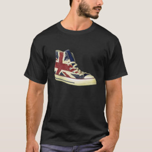 british flag designer shoe high top trainer