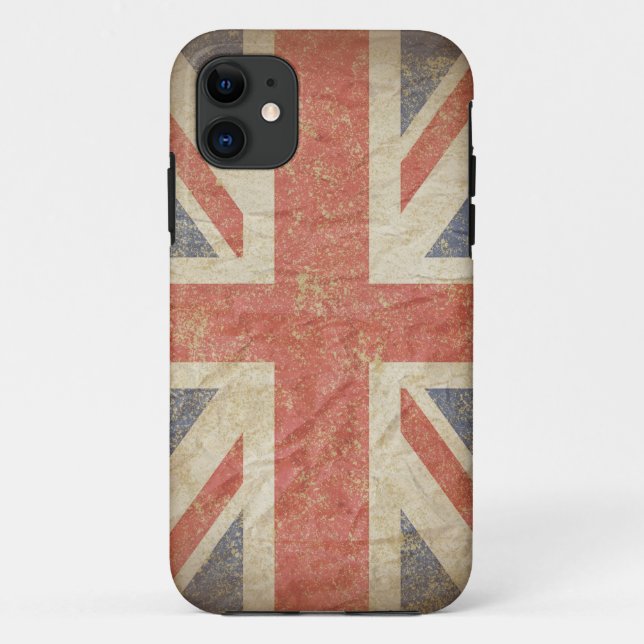 British Flag Distressed Case-Mate iPhone Case (Back)