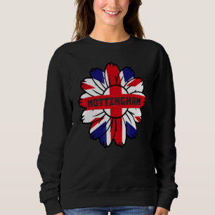 British Flag England Uk Sunflower Nottingham Union Sweatshirt