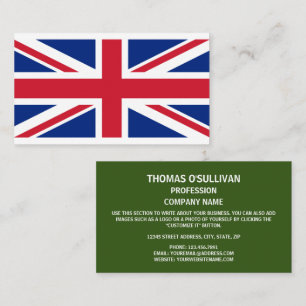 British Flag, Flag of Northern Ireland Business Card