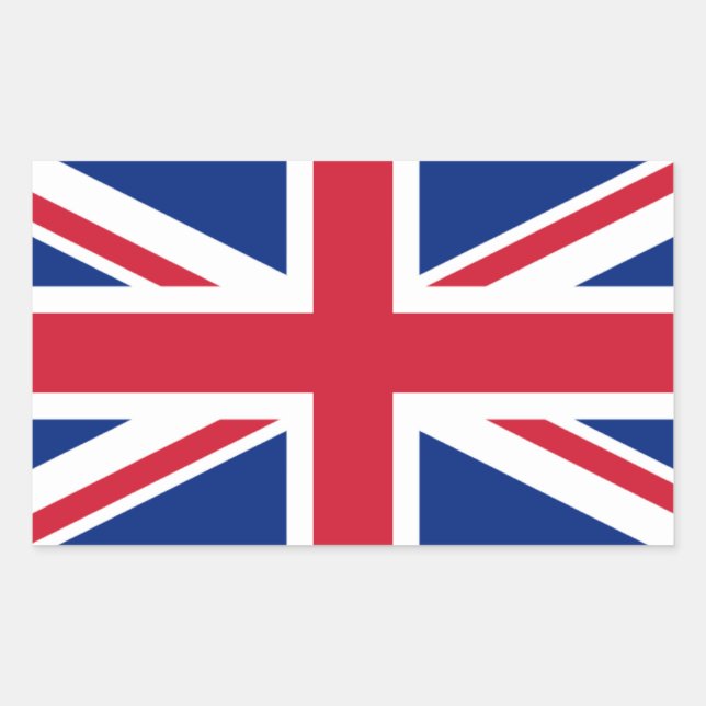 British Flag, Flag of United Kingdom Rectangular Sticker (Front)