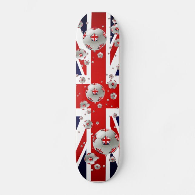 British flag Football balls Union Jack flag Skateboard (Front)