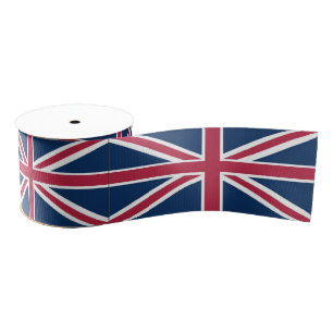British flag grosgrain ribbon