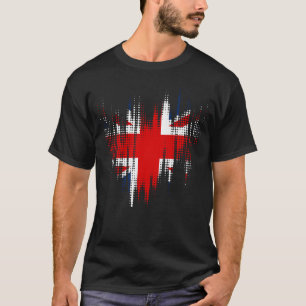 British Flag Grunge Design Men's Black T-Shirt