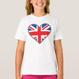 British Flag In A Heart T-Shirt