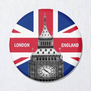 British Flag Magnet, Big Ben, holiday London, UK Magnet
