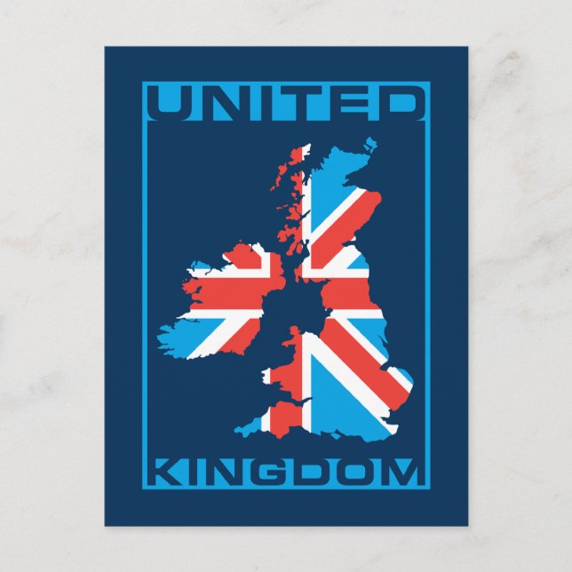 British Flag Map Postcard (Front)