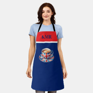 British Flag on English Teacup Apron