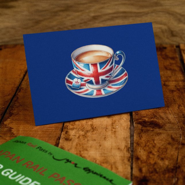 British Flag on English Teacup Card (Creator Uploaded)