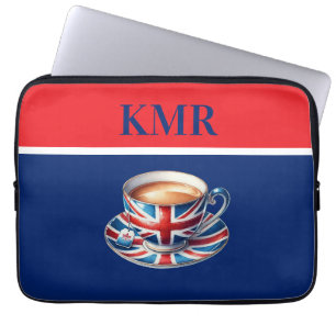 British Flag on English Teacup Laptop Sleeve