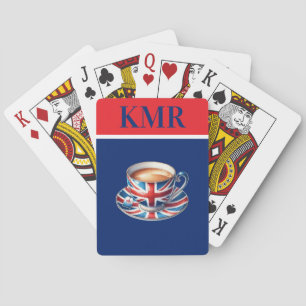 British Flag on English Teacup Playing Cards