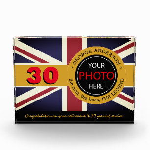 British Flag Photo Block & United Kindom / name UK