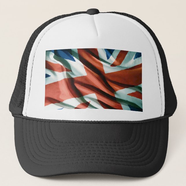 British Flag Pop Art Trucker Hat (Front)