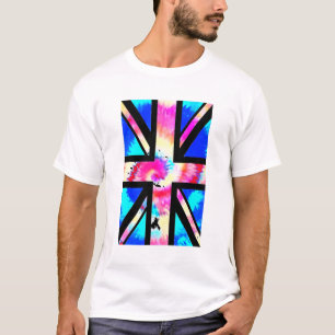 British Flag Psychedelic 60s London 70s Uk Trippy T-Shirt