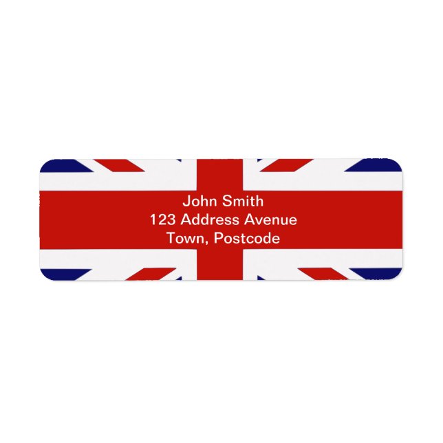 British flag return address label (Front)
