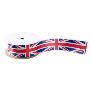 British flag ribbon satin ribbon