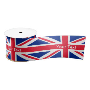 British flag ribbon satin ribbon