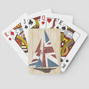 British Flag Sailboat Playing Cards