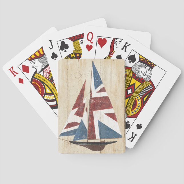 British Flag Sailboat Playing Cards (Back)