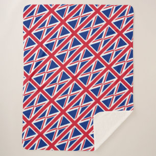 British flag sherpa blanket