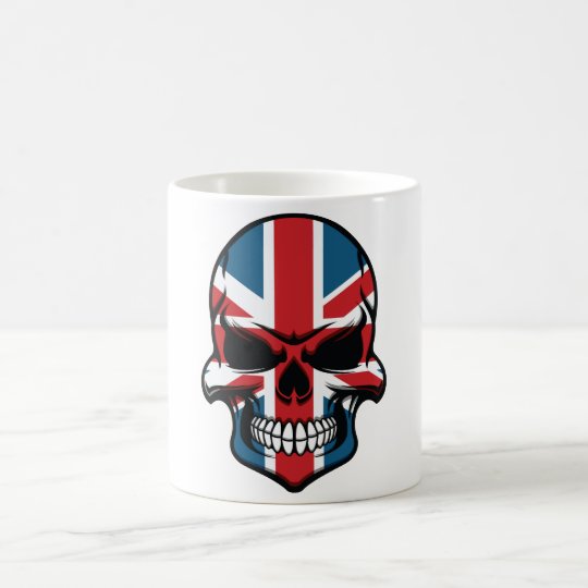 British Flag Skull Coffee Mug