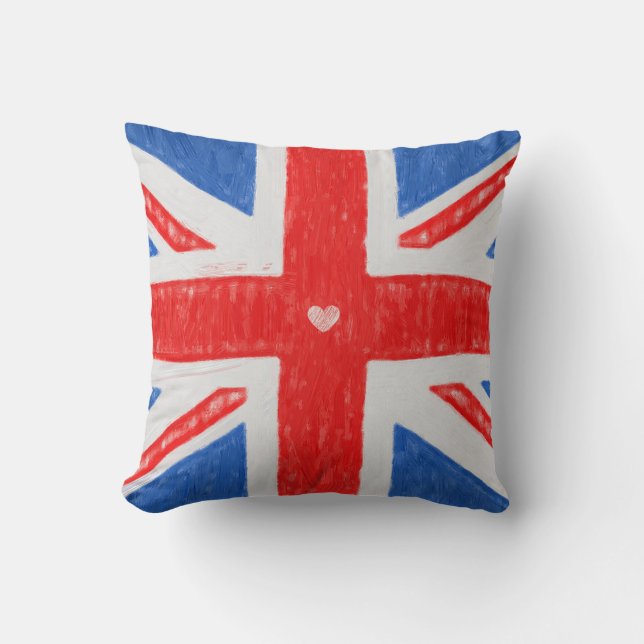 British Flag Square Pillow (Front)
