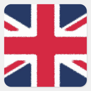 British Flag Square Sticker