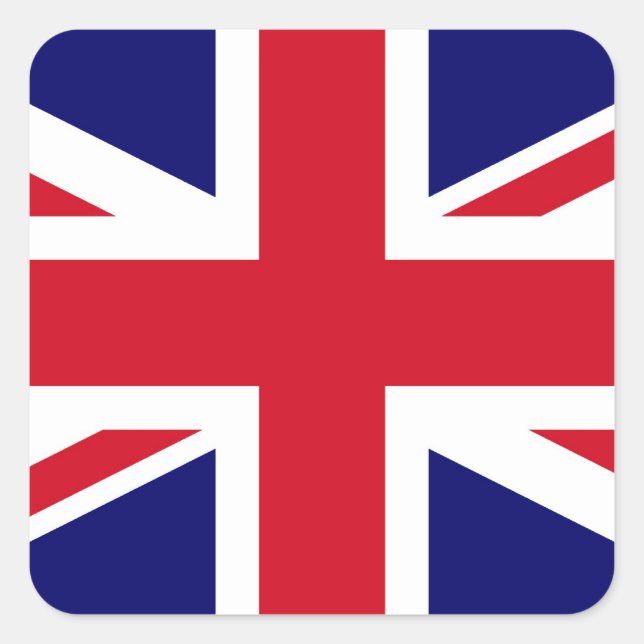 British Flag Square Sticker (Front)