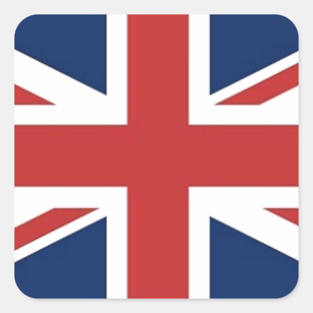 British Flag Square Sticker (Front)