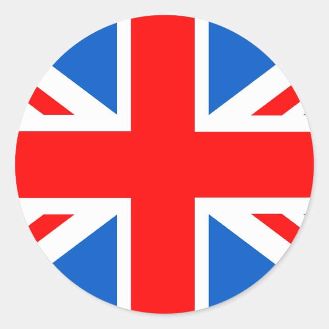 British Flag T-shirts and Gifts Classic Round Sticker (Front)