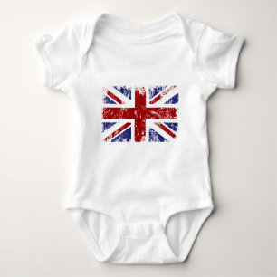 British Flag Union Jack Punk Grunge Baby Bodysuit